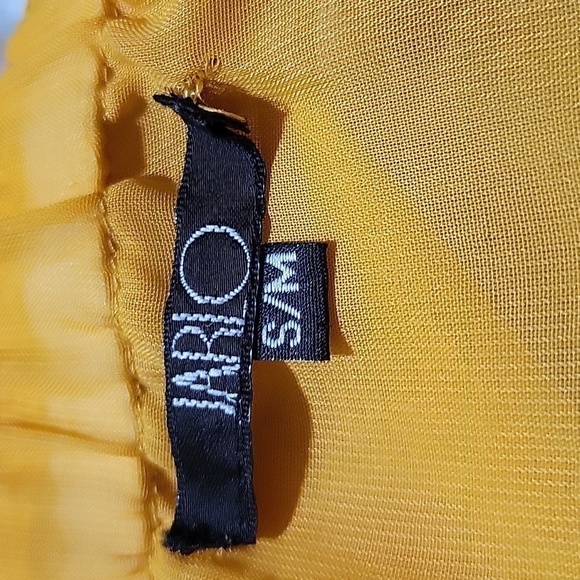 JARLO Floral Strapless Top Yellow Bohemian Casual Summer Beach Cover Up M Coasta - Picture 6 of 6